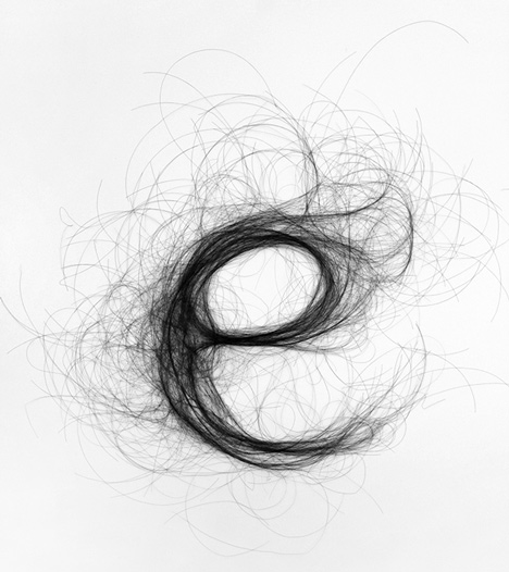 Hair Typography by Monique Goossens