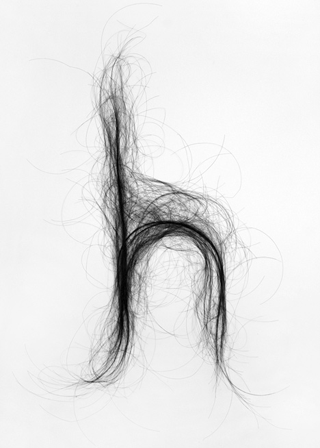 Hair Typography by Monique Goossens