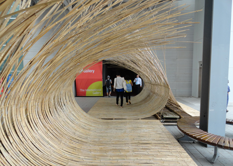 Telepathy bamboo installation by Kengo Kuma