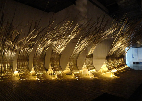 Telepathy bamboo installation by Kengo Kuma