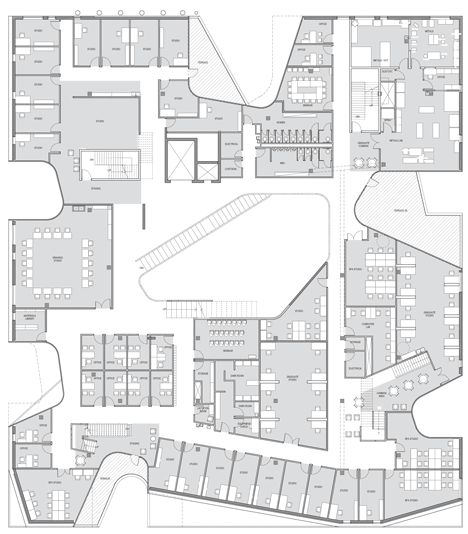 University of Iowa Visual Arts Building by Steven Holl Architects