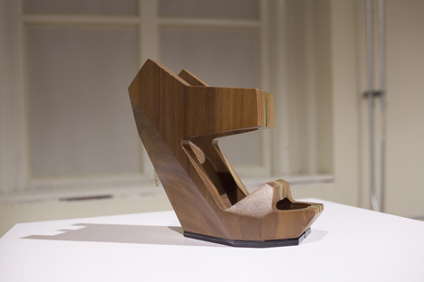 Pernilla wooden shoes by Cat Potter at the Future Fashions exhibition