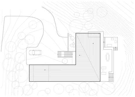 Site plan of La Sentinelle by naturehumaine