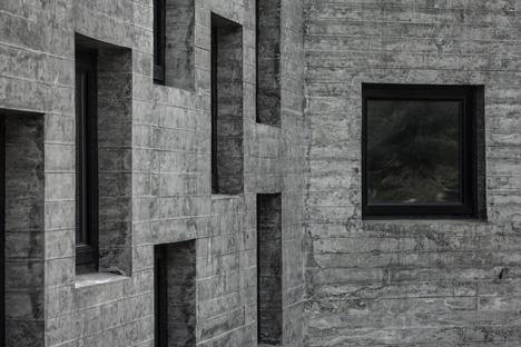 Concrete Tianzhoushan Tea House by Archiplein