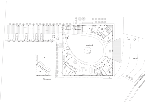 Floor plan of Villa at Sengokubara by Shigeru Ban