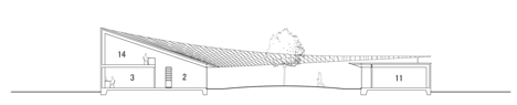 Elevation of Villa at Sengokubara by Shigeru Ban