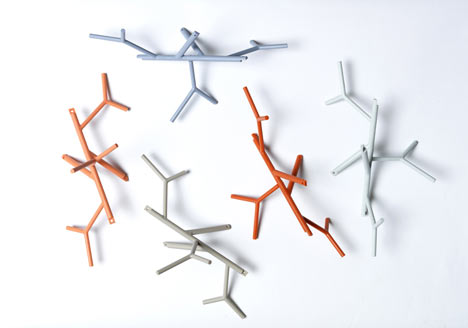 Amass modular space divider by Benjamin Hubert for 100% Design's auditorium