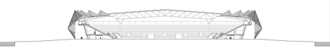 Section of Baku Crystal Hall in Azerbaijan by GMP Architekten