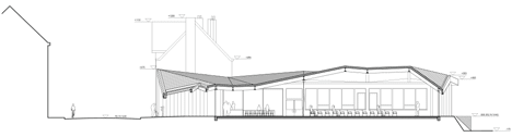 Section of Community Home by Marc Koehler Architects