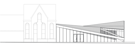 West elevation of Community Home by Marc Koehler Architects
