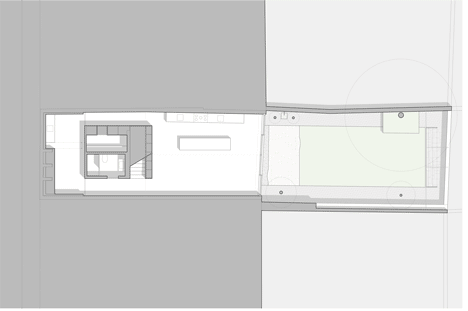 Plan of townhouse in Lisbon by ARX Portugal