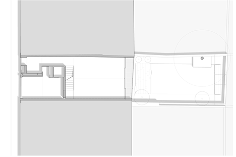 Plan of townhouse in Lisbon by ARX Portugal