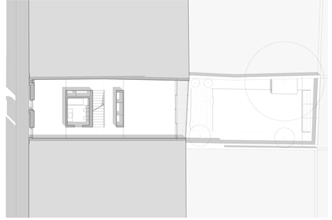 Plan of townhouse in Lisbon by ARX Portugal