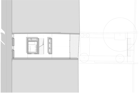 Plan of townhouse in Lisbon by ARX Portugal