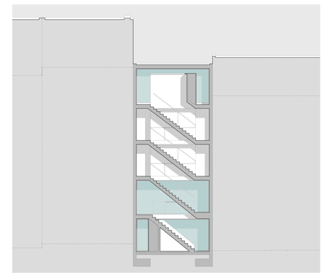 Section of townhouse in Lisbon by ARX Portugal