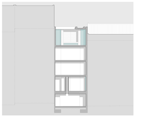 Section of townhouse in Lisbon by ARX Portugal