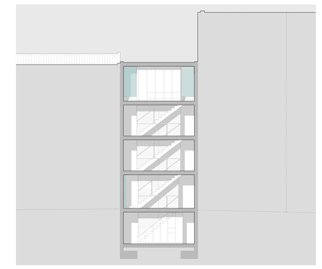Section of townhouse in Lisbon by ARX Portugal