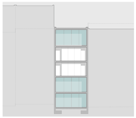 Section of townhouse in Lisbon by ARX Portugal