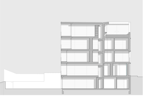 Section of townhouse in Lisbon by ARX Portugal