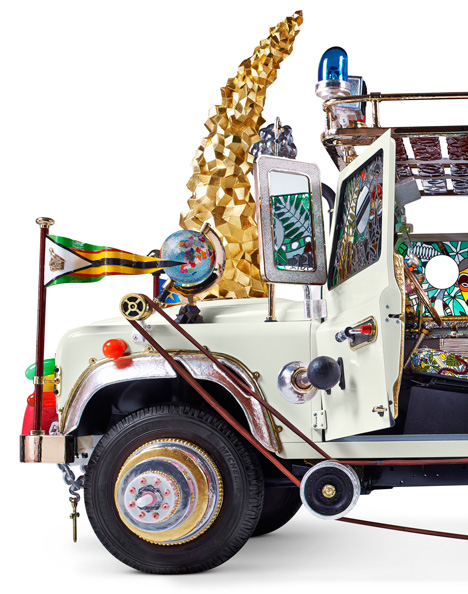 Automobile Land Rover sculpture by Studio Job