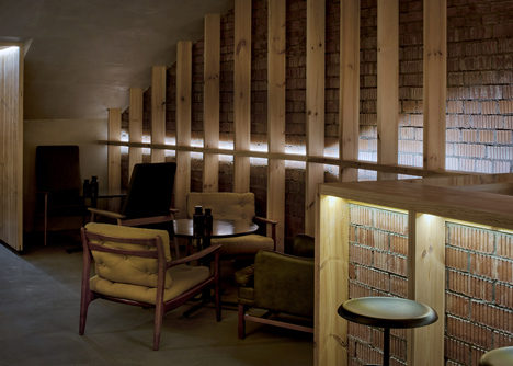 Bar in an attic space in Minsk by Inblum Architects