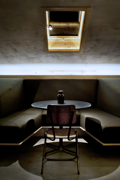 Bar in an attic space in Minsk by Inblum Architects