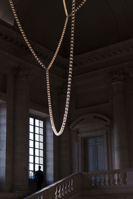 Gabriel Chandelier at the Chateau de Versailles by Ronan and Erwan Bouroullec