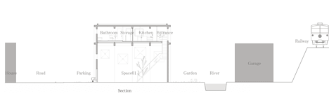 Section of House in Yagi by Suppose Design office