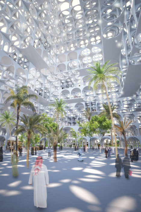 Souk Mirage Particles of Light Out Look Tower concept by Sou Fujimoto
