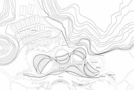 Site plan of National Ecology Center by Grimshaw and Samoo