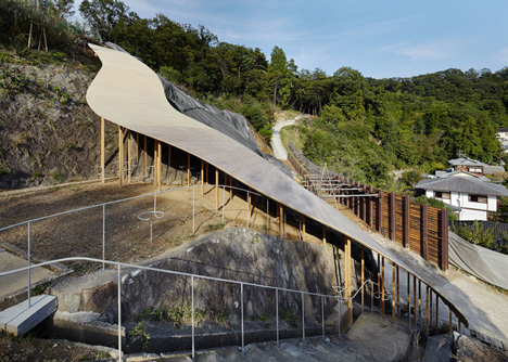 Roof and Mushrooms pavilion by Nendo and Ryue Nishizawa