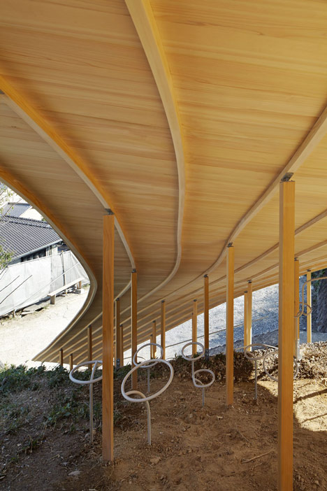 Roof and Mushrooms pavilion by Nendo and Ryue Nishizawa