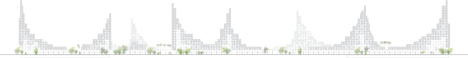 Section of Sou Fujimoto designs masterplan made from modular arches