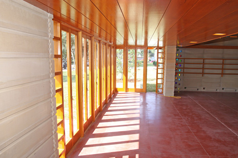 Unbuilt Frank Lloyd Wright house realised 74 years after it was designed