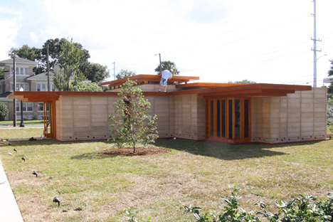 Unbuilt Frank Lloyd Wright house realised 74 years after it was designed