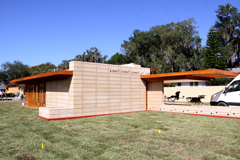 Unbuilt Frank Lloyd Wright house realised 74 years after it was designed