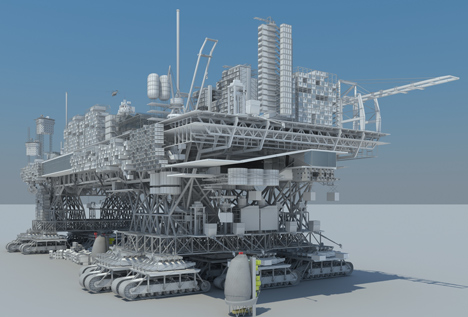 Very Large Structure by Manuel Domínguez is a giant city on wheels