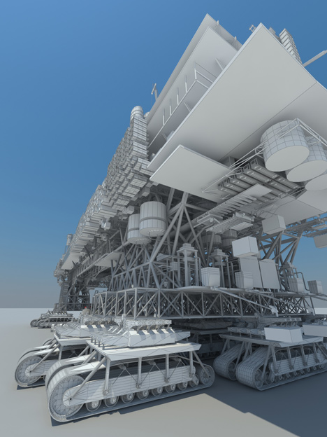 Very Large Structure by Manuel Domínguez is a giant city on wheels