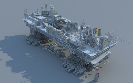 Very Large Structure by Manuel Domínguez is a giant city on wheels