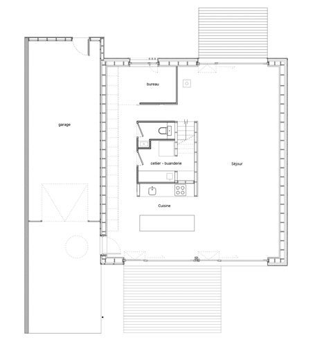 Ground floor of Villa B by Tectoniques