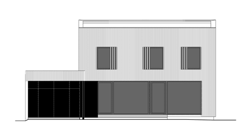 South facade of Villa B by Tectoniques
