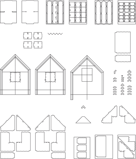 Chameleon Cabin made from paper changes<br /> colour when viewed from either side