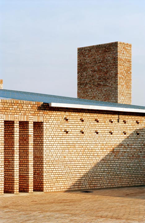 Clay brick education centre in Rwanda by Dominikus Stark Architekten