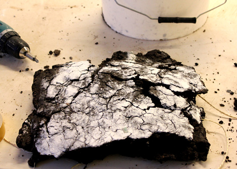 Furniture made from soil and baked like bread by Erez Nevi Pana