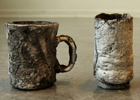 Furniture made from soil and baked like bread by Erez Nevi Pana