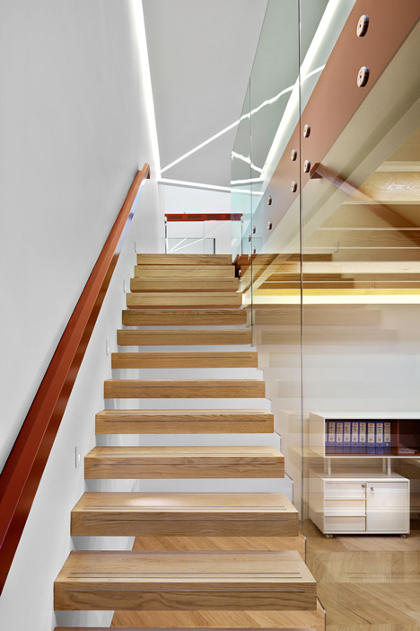 Great James Street Office extension with a faceted copper roof by Emrys Architects