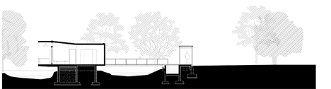 Section three of House on a stream by Architecture Brio
