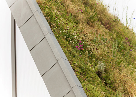 Hump-shaped house blanketed by plants by Patrick Nadeau