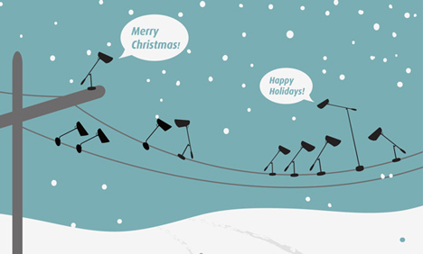 Northern Lighting christmas card