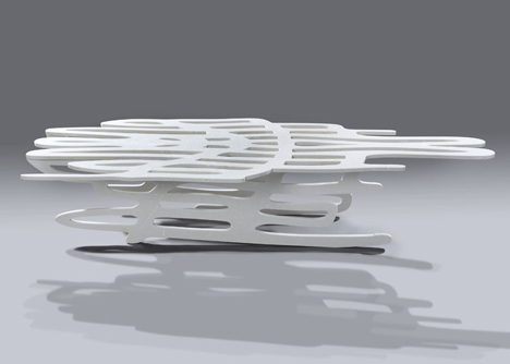 Pipapo sculpture made from artificial stone by Juergen Mayer H at Art Basel Miami Beach